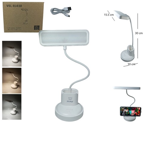 Velador Led Recargable Grande Flexible VEL-81030