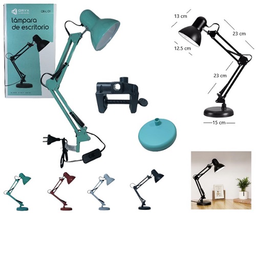 Velador Articulado ORL01 Grande con Base y Morsa 220v