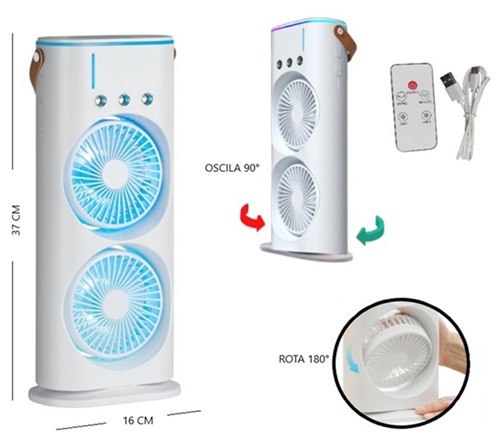 Ventilador Doble con Humificador F2-4ii