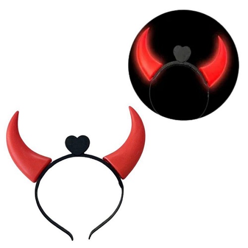 Halloween Vincha Con Cuernos con Luces 872gg