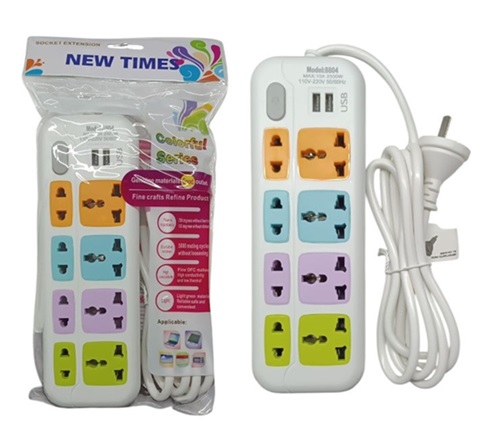 Zapatilla 8 Tomas + 2 Cargador USB 356ii