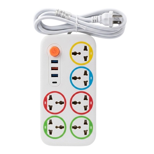 Zapatilla 6 Tomas + 3 USB + 1 TC mm